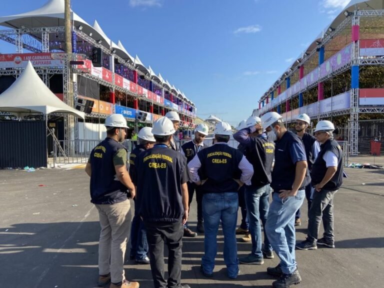 Crea-ES inicia Operação Carnaval Seguro com vistorias no Sambão do Povo e nos barracões das escolas de samba de Vitória