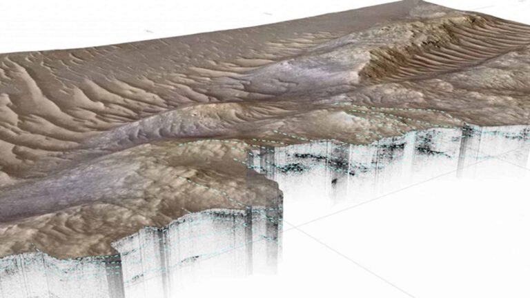 Robô da Nasa descobre sistema de rios escondido sob a superfície de Marte