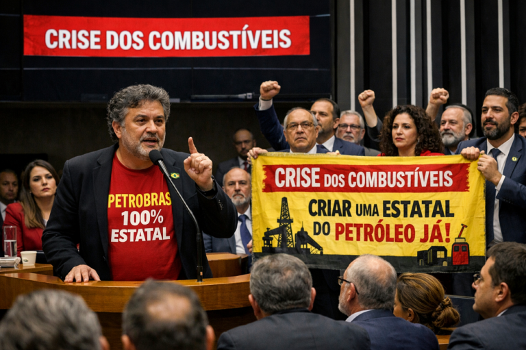 Esquerda na Câmara usa crise dos combustíveis para propor criação de estatal