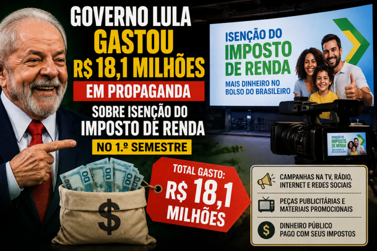 Governo Lula gastou R$ 18,1 milhões em propaganda sobre isenção do Imposto de Renda no 1.º semestre